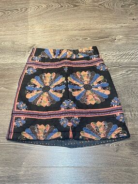 Vintage Multi-Coloured Floral Quilted Patchwork Skirt (Size 0)